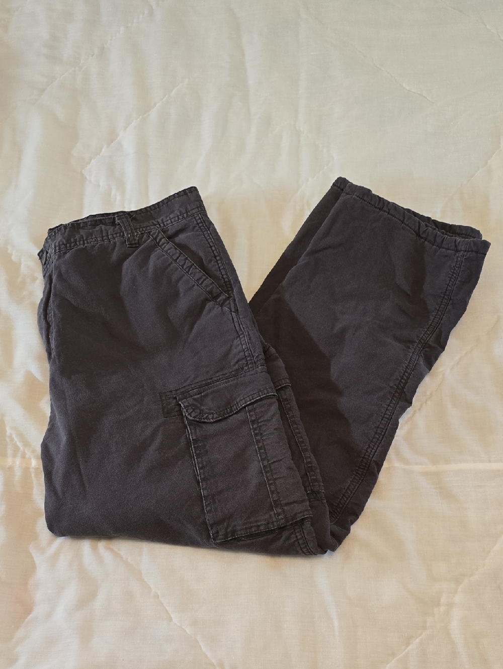 Smith's Workwear Men's 38 x 32 Dark Gray Fleece Lined Cargo Pants